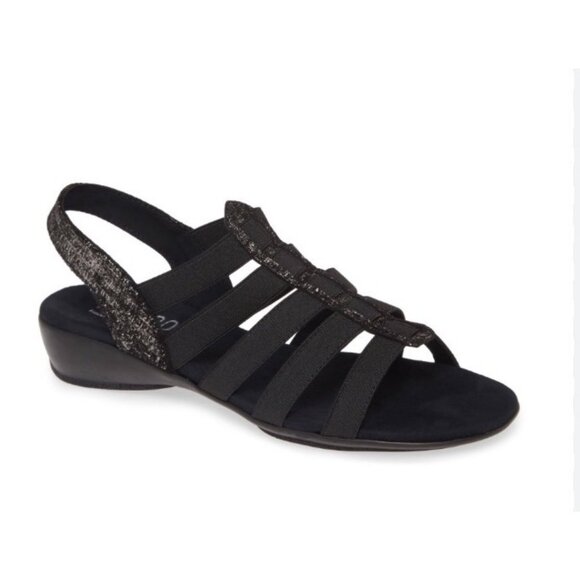 Munro Darian II Size 7.5 Narrow Black Leather Slingback Sandal Open Toe NWOB Wom - Picture 7 of 11